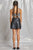 Houndstooth Crystal Trim Heart Tweed Crop Top TOP Elenista