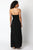 Sofia Strapless Black Linen Maxi Dress dress Elenista
