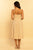 Beige Button Front Ruffled Cotton Linen Midi Dress dress Elenista 
