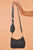 Black Nylon Crossbody Shoulder Bag With Mini Compartment Pouch Bag Elenista