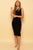 Black One Shoulder Cut Out Midi Dress dress Elenista