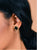 Black Onyx Clover 14kt Yellow Gold Plated Stud Earrings earrings Elenista 