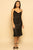 Black Satin Cowl Neck Backless Slip Midi Dress dress Elenista