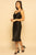 Black Satin Cowl Neck Backless Slip Midi Dress dress Elenista