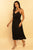 Black Woven Slip Sleeveless Smocked Midi Dress dress Elenista 