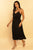 Black Woven Slip Sleeveless Smocked Midi Dress dress Elenista