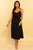 Black Woven Slip Sleeveless Smocked Midi Dress dress Elenista