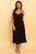 Black Woven Slip Sleeveless Smocked Midi Dress dress Elenista