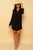 Black Wrap Style Mini Dress dress Elenista Clothing