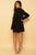 Black Wrap Style Mini Dress dress Elenista Clothing