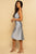 Blue Satin Cowl Neck Backless Slip Midi Dress dress Elenista