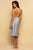 Blue Satin Cowl Neck Backless Slip Midi Dress dress Elenista