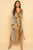 Chain Link Multicolor Faux Wrap Midi Dress dress Elenista Clothing