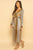 Chain Link Multicolor Faux Wrap Midi Dress dress Elenista Clothing