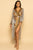 Chain Link Multicolor Faux Wrap Midi Dress dress Elenista Clothing