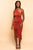 Cinnamon One Shoulder Ruched Midi Dress Elenista