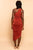 Cinnamon One Shoulder Ruched Midi Dress Elenista
