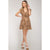 Flirty Snake Print Sleeveless Tiered Mini Dress dress Elenista