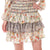 Floral Print Metallic Thread Tiered Mini Skirt SKIRT Elenista 