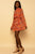 Floral Print Smocked Mock Neck Tiered Ruffle Dress dress Elenista