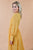 Flowing Mustard Yellow Chiffon Semi Sheer Maxi Dress dress Elenista