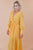 Flowing Mustard Yellow Chiffon Semi Sheer Maxi Dress dress Elenista
