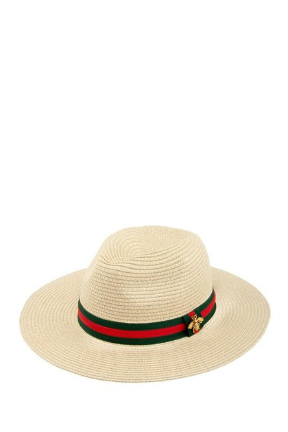 Rossella Olive Green Ribbon Straw Hat, Designer Collection