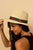 Green and Red Ribbon Straw Woven Fedora Hat - Ivory Hat Elenista 