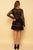 Lace Ruffle Hem Long Sleeve Black Dress dress Elenista Clothing