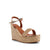 Lena Metallic Gold Leather Raffia Wedge Sandal shoes Elenista 