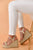 Lena Metallic Gold Leather Raffia Wedge Sandal shoes Elenista