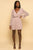 Lilac Metallic Swiss Dot Babydoll Mini Dress dress Elenista Clothing