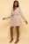Lilac Metallic Swiss Dot Babydoll Mini Dress dress Elenista Clothing
