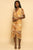 Metallic Gold Multi Abstract Dolman Plisse Midi Dress DRESS ALL IN FAVOR