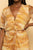 Metallic Gold Multi Abstract Dolman Plisse Midi Dress DRESS ALL IN FAVOR