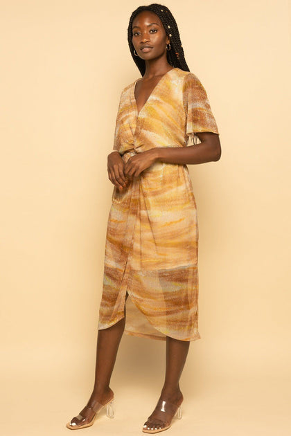 all in favor dolman pliss midi dress Dolman Pliss Midi Dress (Women)