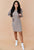 Mocha Cable Knit Tie-Waist Sweater Dress dress Elenista