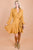 Mustard Yellow Pleated Wrap Dress dress Elenista Clothing