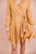 Mustard Yellow Pleated Wrap Dress dress Elenista Clothing