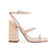 Nude Patent Strappy Ankle Wrap Block Sandals Heels shoes Elenista