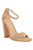 Nude Taupe Suede Ankle Strap Open Toe Sandals Heels shoes Elenista Clothing