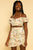 Pink Multicolor Floral Embroidered Eyelet Lace Two Piece Skirt Set dress Elenista