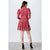 Red Floral Print Mock Neck Mini Dress dress Elenista