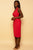 Red One Shoulder Cut Out Midi Dress dress Elenista