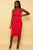 Red One Shoulder Cut Out Midi Dress dress Elenista