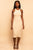 Ribbed Racerback Tank Midi Dress Beige dress Elenista