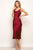 SATIN COWL NECK SLIP MIDI DRESS RED dress Elenista Clothing