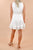 Sleeveless Smocked Ruffle White Dress dress Elenista