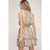 Sleeveless Snake Skin Print Mock Neck Smocked Dress dress Elenista