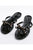 Studded Bow Jelly Thong Sandals shoes Elenista BLACK 6